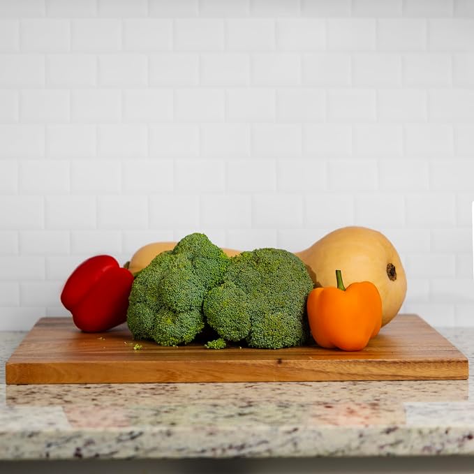 Ironwood Gourmet Osterbotten Rectangular Carving Board, 20" x 14" Acacia Wood Cutting Board With Juice Groove