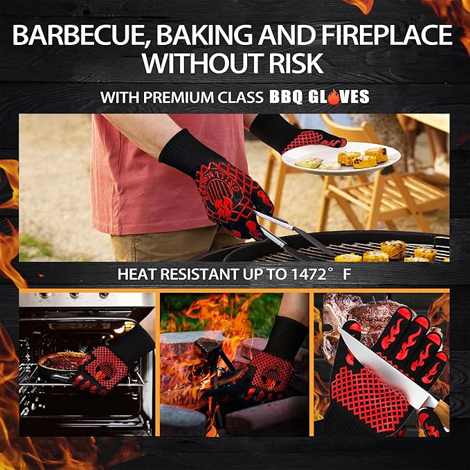Dad Gifts, Fathers Day Dad from Daughter BBQ Blanket with Grill Gloves, Meat Resting Bag for BBQ Smoking, Grilling Gloves Heat Resistant for Outdoor Grill Party on Birthday