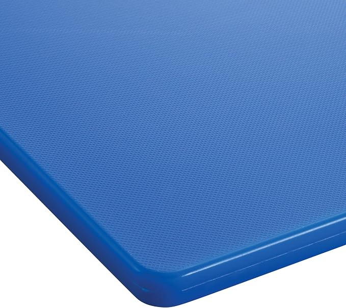 Winco 15" x 20" Blue Heavy-Duty Plastic Cutting Board (Set of 6) | Dishwasher safe, Stain resistant, Minimizes dulling, Great for Charcuterie, Cheese, Appetizers and Buffet Displays