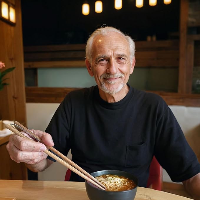 Training Chopsticks for Adults, Chopstick Helper and Trainer for Beginners | Reusable Not Disposable Dishwasher Safe No Microwave Right Left Hand Spring Connector Gift Box Included Made Vietnam