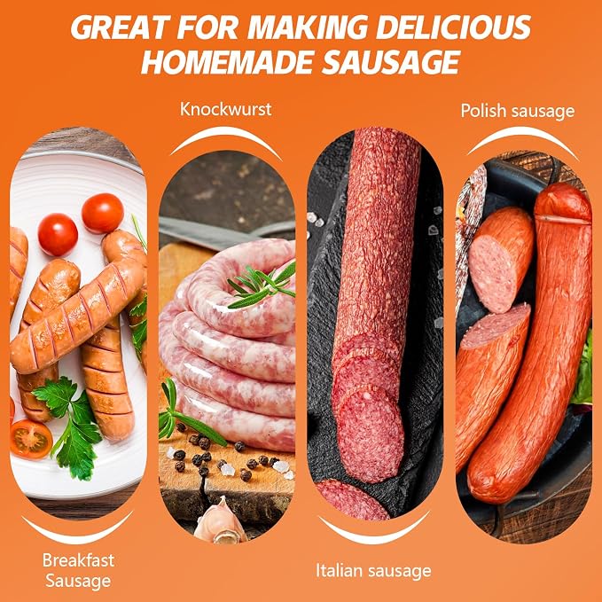 Natural Hog Sausage Casing, Edible Casings for Sausage Making,Pre-Tubed, Great for Snack Sticks, Italian Sausage, Hot Dog Casing, Breakfast Sausage Links and Most Sausage -10M/32ft,Φ34-36mm