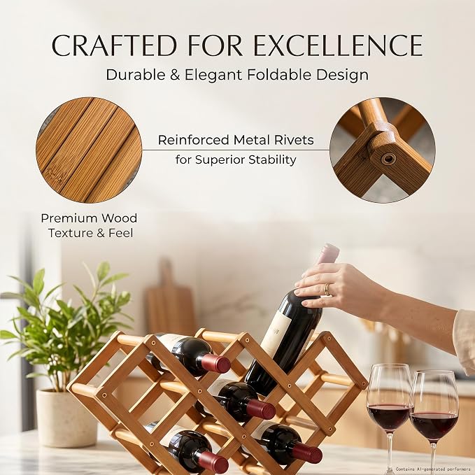 wine rack for inside cabinet，wine storage，wine holder，wine bottle holder | Stackable Modular Wine Storage for Cabinet, Small Space Saving Organizer for Standard Bottles