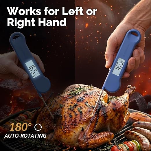 0.5 Sec Instant Read Grill Meat Thermometer Digital Food Cooking BBQ, Blue