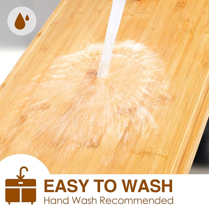 3XLarge Cutting Board, 24" Bamboo Cutting Boards for Kitchen with Juice Groove and Handles Kitchen Chopping Board for Meat Cheese board Heavy Duty Serving Tray, 3XL, Empune