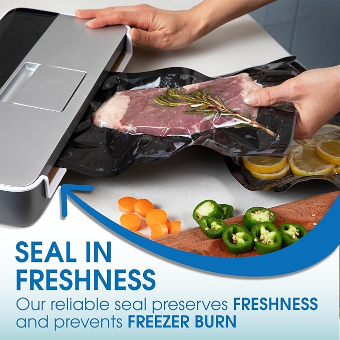 Spartan Industrial 8" X 12" Vacuum Seal Bags - 200 Count BPA-Free Food Storage Bags for Marinating, Freezing, Sous Vide Cooking