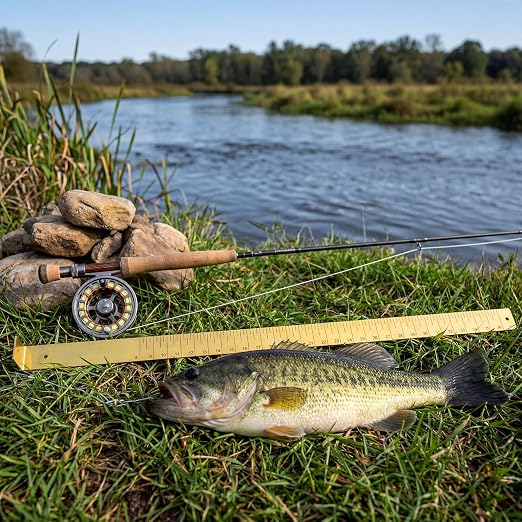 Zonon 1/8" x 2" x 36" Fish Measuring Board Anodized Aluminum Fish Ruler Yellow Corrosion Resistant Boat Measuring Tool for Fishing Competition Fresh and Salt Water