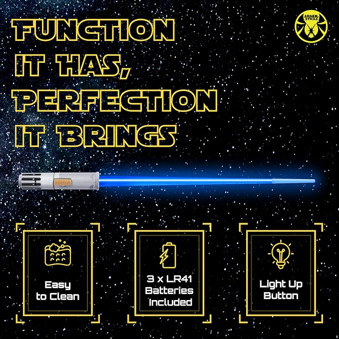 Lightsaber Chopsticks Light Up Star War Chopsticks Light Up Mini Light Saber Chopstick for Adults Cool Chopstick Light Saber Chop sticks Led Chop stick Jedi Chop sticks 12 Modes 1 PAIR