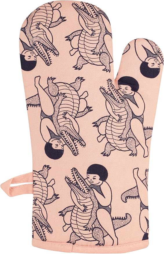 Blue Q Do One Thing Every Day That Scares Your Family Funny Oven Mitts - Cute Oven Mitts, Home Kitchen Gifts, Cooking Accessories, Super-Insulated Quilting, 100% Cotton, Size 12.5" L x 7.5" W