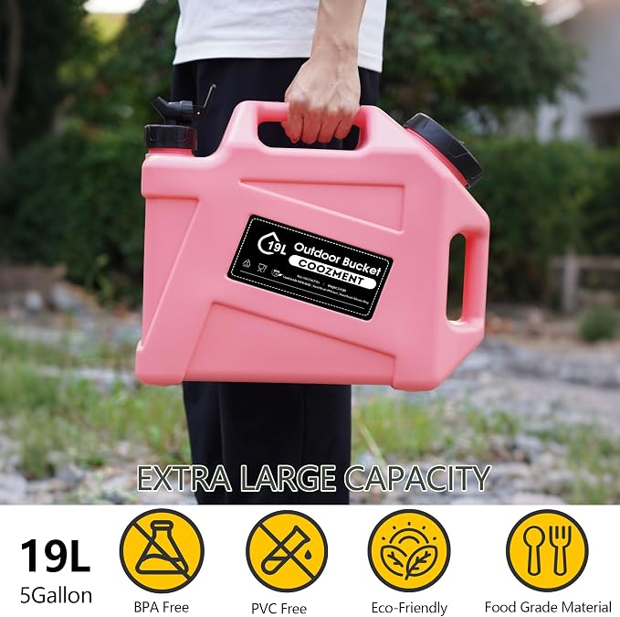 COOZMENT 3.2 Gallon/5 Gallon Water Containers with Spigot, BPA Free Water Jug, Military Green Water Tank, Multifunction Water Storage Containers for Camping Outdoor Hiking,Emergency Storage