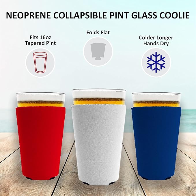 Retro Outdoor Designs Pint Glass Coolie 4 Pack