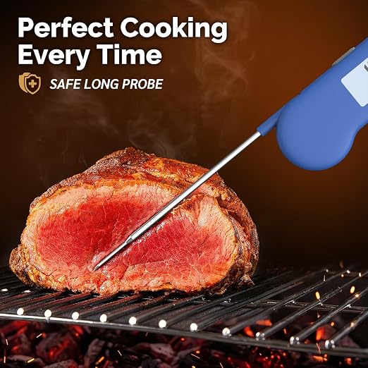 0.5 Sec Instant Read Grill Meat Thermometer Digital Food Cooking BBQ, Blue