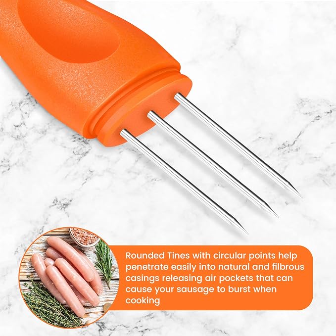 Sausage Pricker Tool for Making Sausage Stuffer. | Used During the Sausage-Making Process to Pop Trapped Air Pockets Under the Casing.