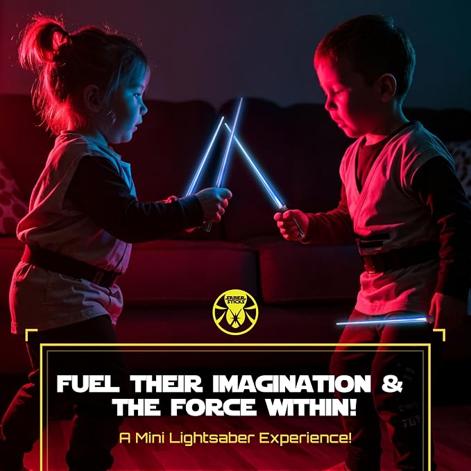 Lightsaber Chopsticks Light Up Star War Chopstick Light Up Mini Light Saber Chopsticks for Adults Cool Chopstick Light Saber Sticks Led Chop Sticks Jedi Stix 1 Blue Pair