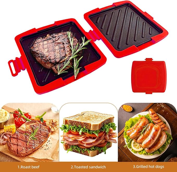 Sandwich Toaster Nonstick No Power Required Quesadilla Snacks Bread Cooker | Kitchen Bread Press Sandwich Maker Heat-Resistant Portable Breakfast Quesadilla Pie Bread for Home Apartment Dorm Party