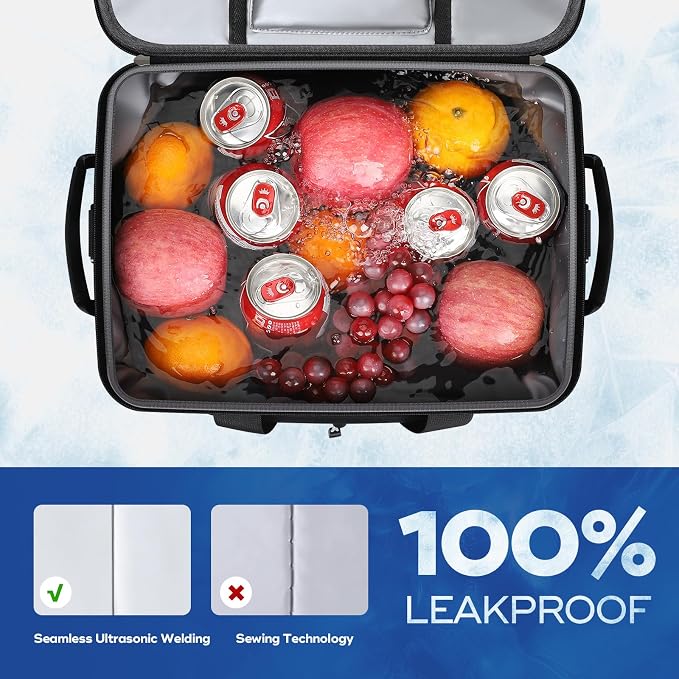 Maelstrom 30/40 Can Soft Cooler Bag, Leakproof Insulated Ice Chest | 24h Cold (With Ice), 5-Layer Insulation, Multi-Pockets ,Lightweight,Perfect For Camping, Beach, Hiking, Kayaking, Road Trips
