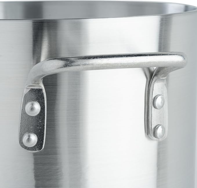 Winco 12 qt Elemental, Aluminum Stock Pot | Great for Stocks, Soups, Pasta and Batch Cooking