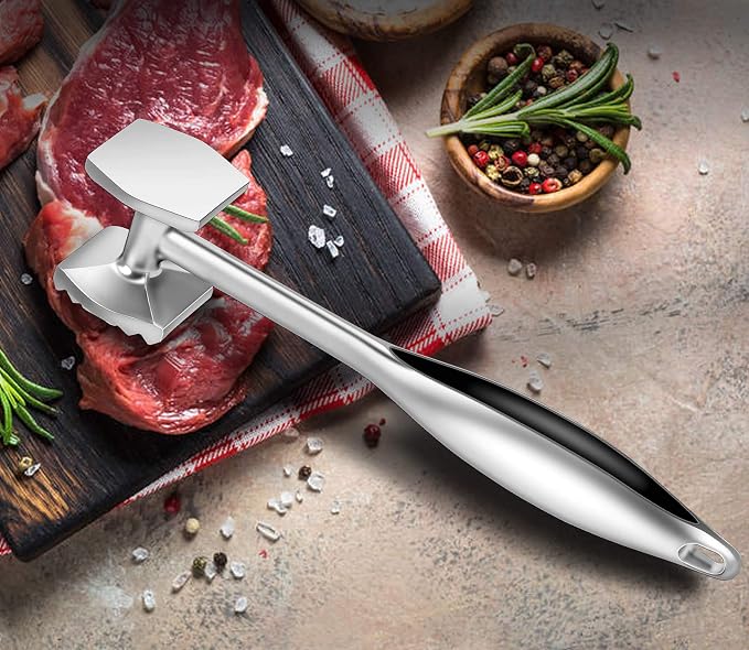 Aliglow Meat Tenderizer Hammer Tool Mallet Pounder for Kitchen Tenderizing Steak Beef Poultry