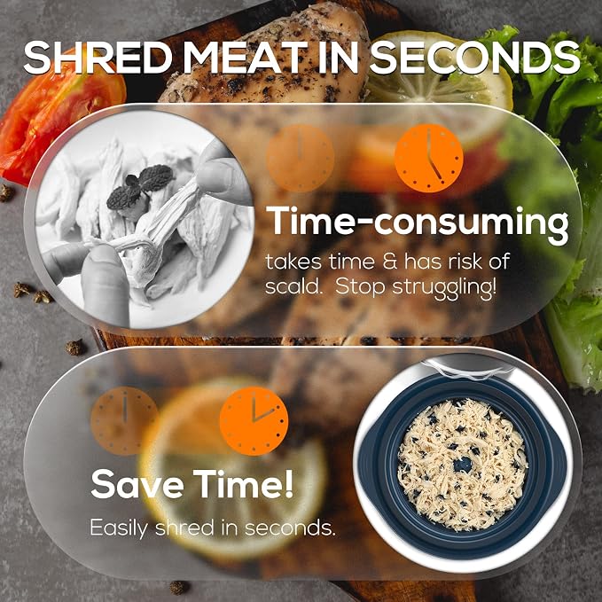 AveFare 11Inch Large Chicken Shredder Tool Twist - Meat Shredder twist | Visible Chicken Breast Shredder, Ergonomic Handle, Strong Anti-Slip Strip, BPA Free, Kitchen Gadgets for Pork Beef Chicken