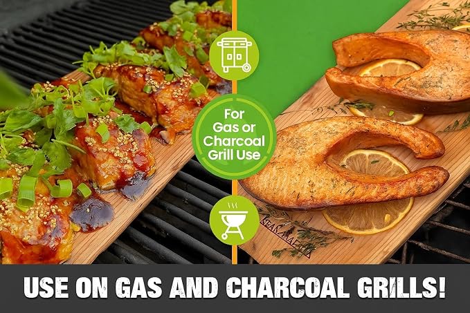 Bigger 13 PK, Cedar Planks for Grilling Salmon,11"x 5.5" Better Smoking, Add Smoky Flavor to Salmon, Veggies, Restaurant Quantity