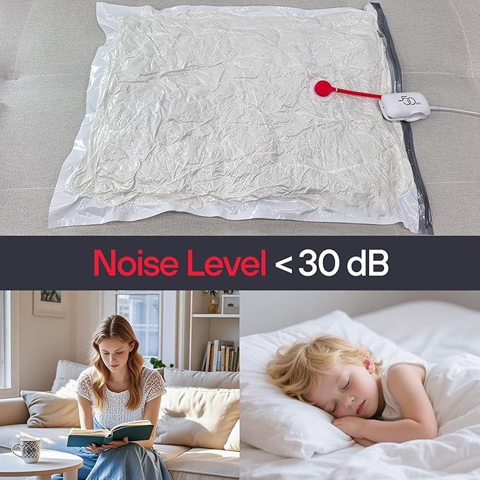 Vacuum Storage Bags for Travel, 8 Pack Vacuum Seal Bags for Clothing Travel, Vacuum Sealer Bags with High Pressure Electric Pump, Portable Space Saver Bags for Luggage Traveling