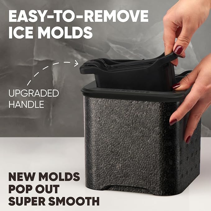 Berlinzo Ice Ball and Cube Maker Mold - 2 Spheres 2 Squares, Non-Electric | Silicone, BPA-free, dual shape combo, clear ice, whiskey and cocktails, slow-melt, easy release