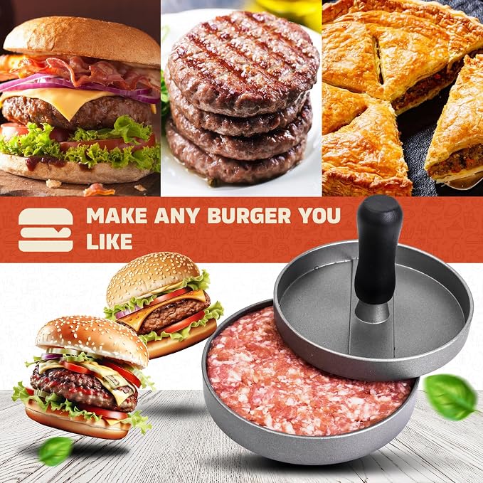 GVODE Stainless Steel Meat Grinder for KitchenAid Mixer, with Burger Press | Dishwasher Safe, Meat Grinder Attachment for KitchenAid Stand Mixer Includes 4 Grinding Plates, 3 Sausage Tubes, 2 Blades