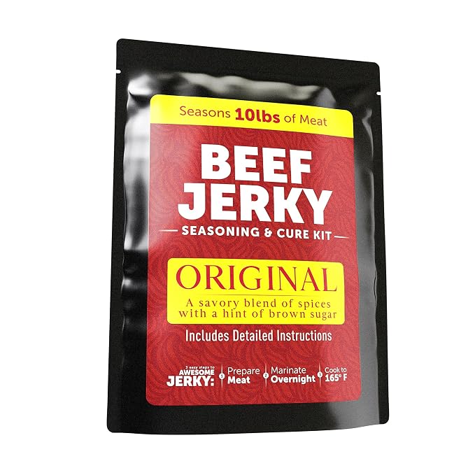 Lucky Jerky Original DIY Beef Jerky Seasoning and Cure Kit, 6 Oz | Make Your Own Original Beef Jerky at Home, Savory Classic Flavor, Seasons 10 lbs of Meat