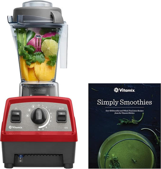 Vitamix Propel 510 Blender with Simply Smoothies Cookbook, 3 Preset Blending Programs, Professional-Grade, 48-oz Container, Red