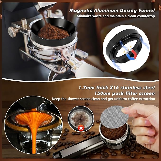 Y-Step 51mm Espresso Accessories Kit, 25 PCS Espresso Tamper Kit Coffee Tamper Set, with 51mm Espresso Tamper, Puck Screen and Dosing Funnel, WDT Tool, Latte Art Kit, Espresso Tools for Barista