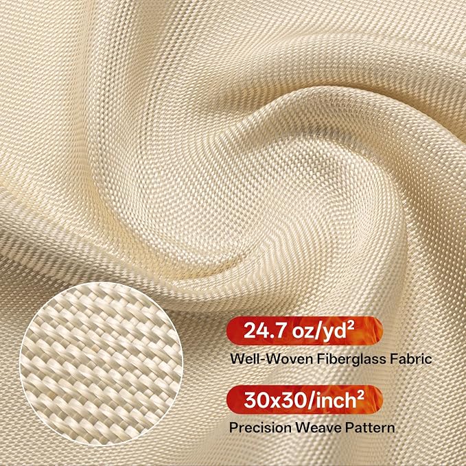 Welding Blanket Fire Resistant Large 6x8 ft - 2 Pack Fiberglass Flame Retardant Fabric 1022 °F High Temp Heat Shield Blankets Insulation Mat for Soldering, Grill, Industrial, Smoker, Camping