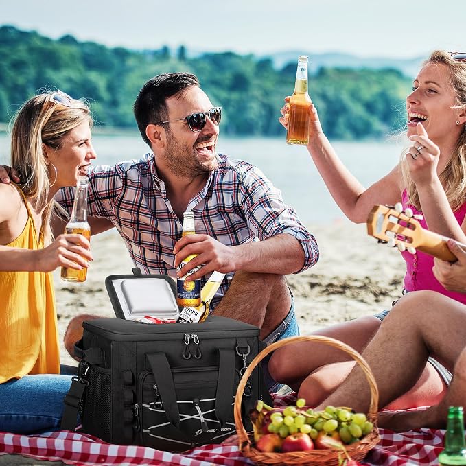 Maelstrom 30/40 Can Soft Cooler Bag, Leakproof Insulated Ice Chest | 24h Cold (With Ice), 5-Layer Insulation, Multi-Pockets ,Lightweight,Perfect For Camping, Beach, Hiking, Kayaking, Road Trips