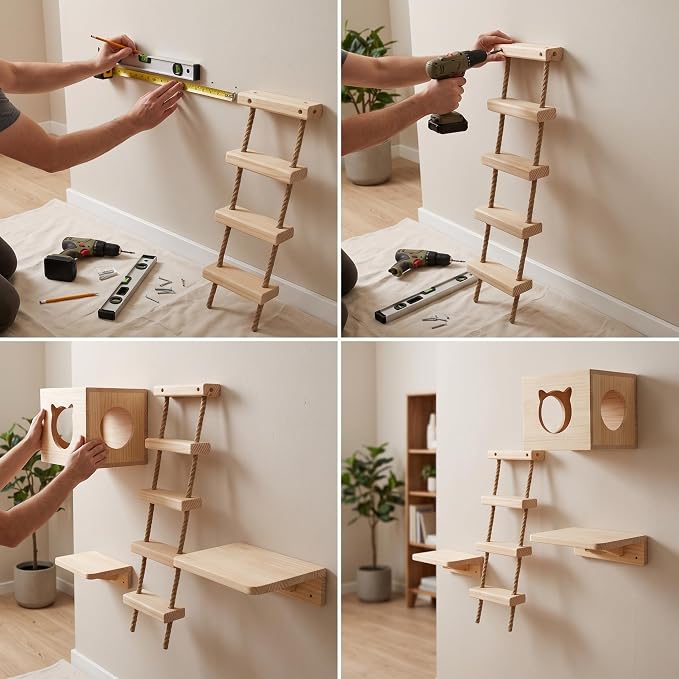 with Shelves for Climbing and Play, Large Jumping Platform