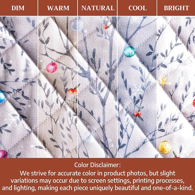 Maison d' Hermine Pot Holders 100% Cotton Potholders (8" x 8", Pack of 2) | Heat Resistant Hot Pads with Loop BBQ Cooking Baking Hotel Kitchen Handling Hot Pans Thanksgiving Christmas - Fairy Christmas