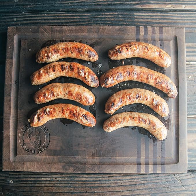 Bearded Butchers Bold Bacon Blue Cheese Bratwurst DIY Kit – Savory Brats with Bold Seasoning, Bacon Pieces, Blue Cheese & 32mm-35mm Natural Hog Casings – Makes Up to 25 lbs Meat