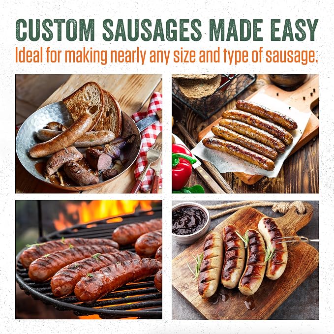 LEM Products 5 lb Sausage Stuffer, For Beginners & First-Time Sausage Making, Includes Stuffing Tubes, Removable Cylinder for Easy Cleaning, Air-Release Piston, Meat Stuffer Machine