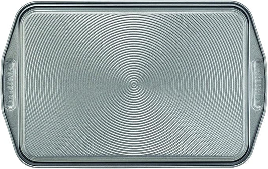Circulon Total Bakeware Set Nonstick Cookie Baking Sheets with Cooling Rack, 3 Piece, Gray
