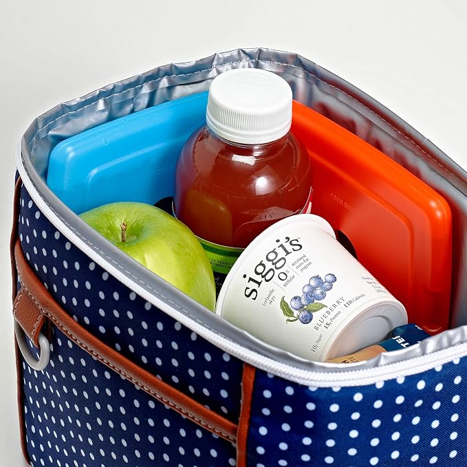 Cool Coolers by Fit + Fresh, 4 Pack Slim Ice Packs, Space Saving Reusable Ice Packs for Lunch Boxes or Coolers
