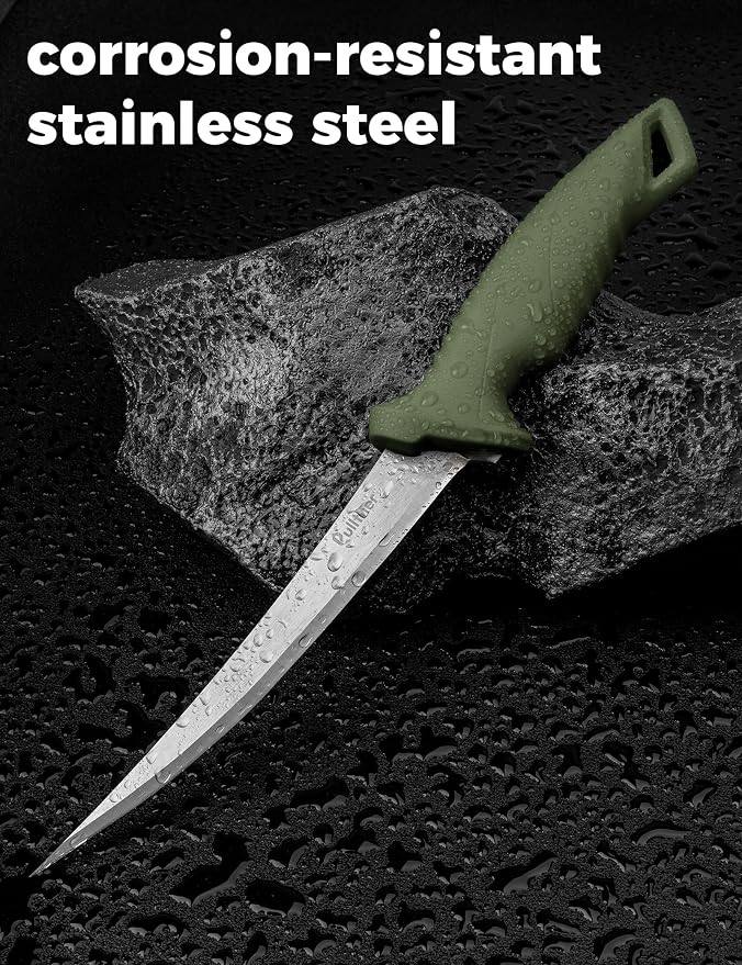 7 In Fillet Knife for fish,Stainless Steel Fishing Knife | Fishing Gear with Protective Sheath