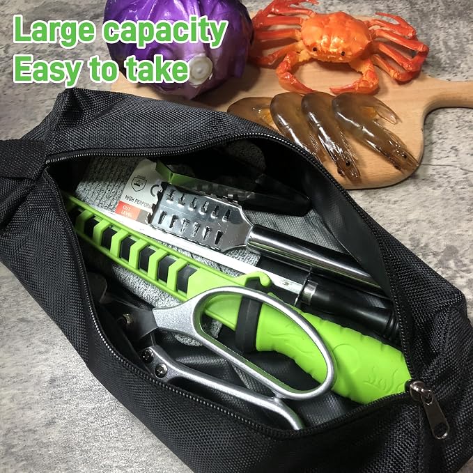 Fishing Knife Set, Fish Cleaning Kit, Filet Knife for Fish, Fish Scale Cleaning Brush, Multi-Functional Scissors, Gloves, Fishbone Tweezers, Storage Bag,Fishing Accessories,Fishing Tool Kit