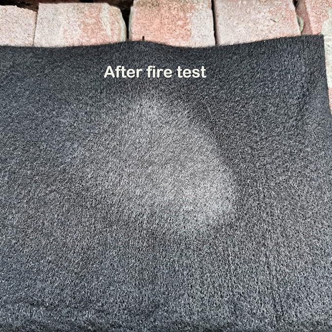 Buraku Welding Blanket Fireproof | Heat Resistant Up to 1800°F | Flame Retardant Fabric Material Carbon Felt for Welders | Plumbers Cuttable (12"X26",1PACK)