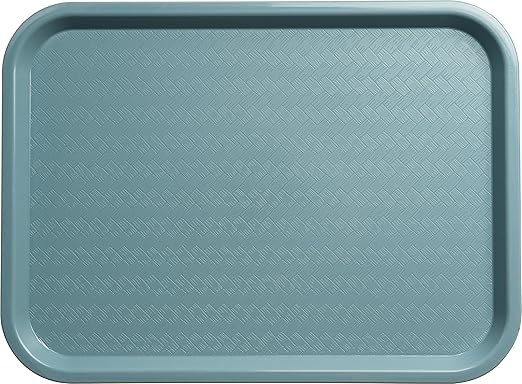 Carlisle FoodService Products Cafe Plastic Fast Food Tray, 12" x 16", Slate (Pack of 2)