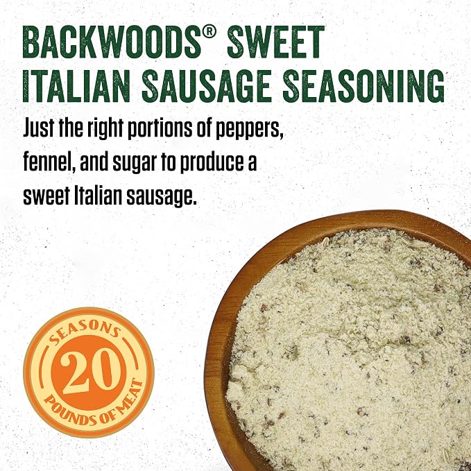 LEM Products Backwoods Sweet Italian Fresh Sausage Seasoning, 9.5 oz Packet
