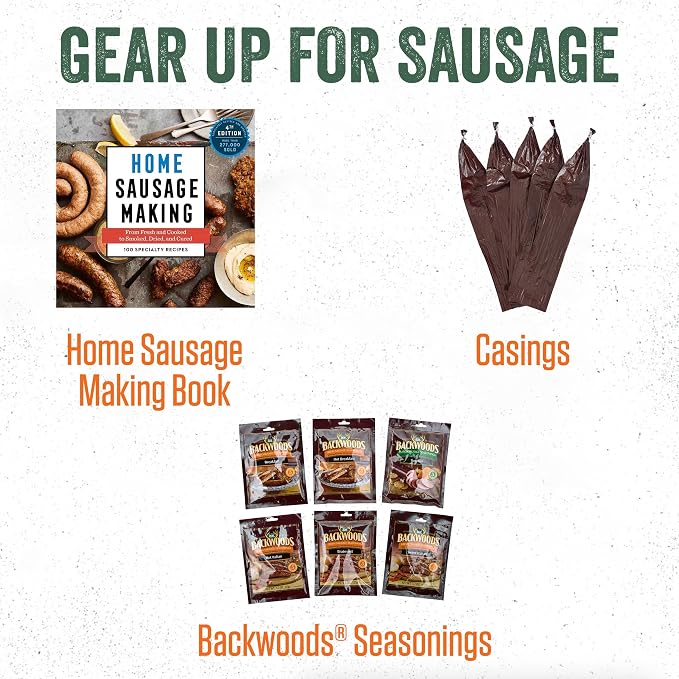 LEM Products 5 lb Sausage Stuffer, For Beginners & First-Time Sausage Making, Includes Stuffing Tubes, Removable Cylinder for Easy Cleaning, Air-Release Piston, Meat Stuffer Machine