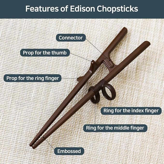Training Chopsticks for Adults Right Handed, Beginner, Helper, Trainer, Easy, Practice For Noodle, Suhi (Made in Korea)