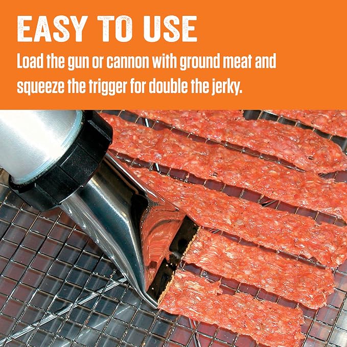 LEM Products Jerky Cannon and Gun Double Jerky Nozzle, 2 Jerky Slots, Stainless Steel
