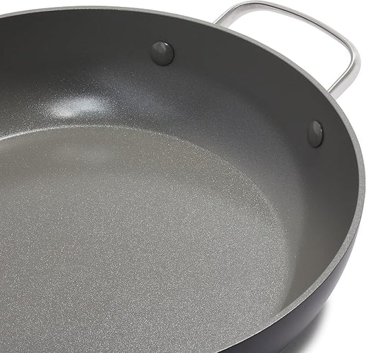 GreenPan Chatham Hard Anodized Healthy Ceramic Nonstick 10 Piece Cookware Pots and Pans Set, Frying Pan Skillets, Saucepans, Saute Pan, Stockpot, Lids, PFAS-Free, Dishwasher & Oven Safe, Gray