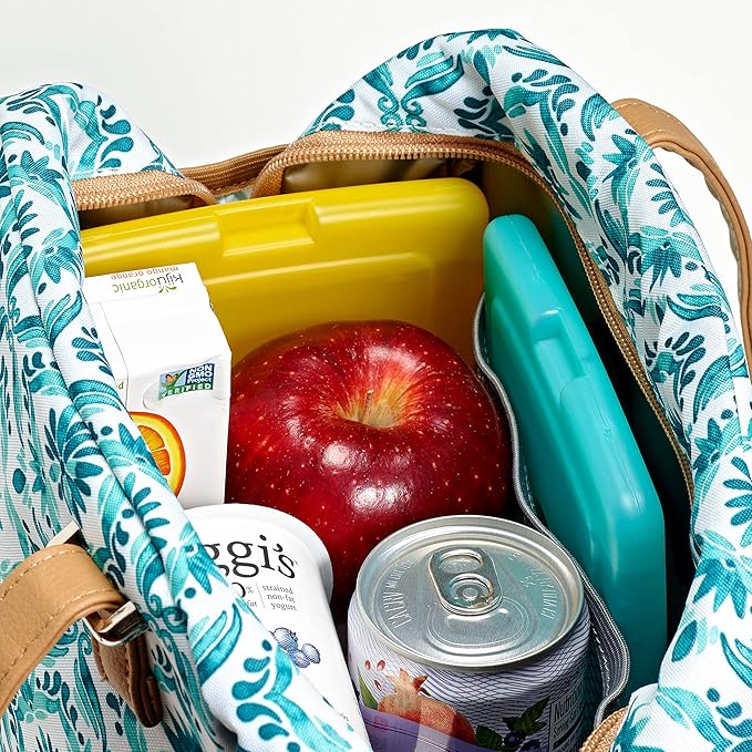 Cool Coolers by Fit + Fresh, 4 Pack Slim Ice Packs, Space Saving Reusable Ice Packs for Lunch Boxes or Coolers