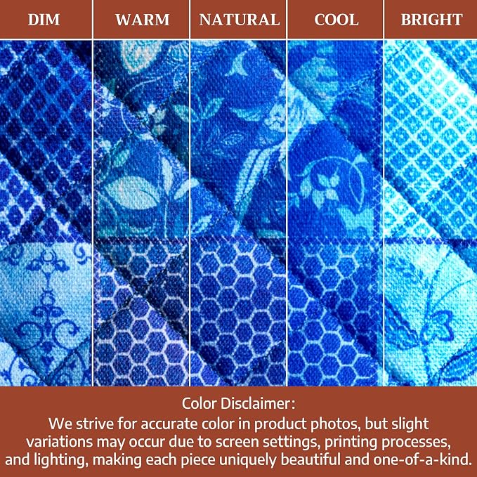 Maison d' Hermine Pot Holders 100% Cotton Potholders (8" x 8", Pack of 1) | Heat Resistant Hot Pads with Loop BBQ Cooking Baking Farmhouse Kitchen Handling Hot Pans Spring Summer - Indigo Love