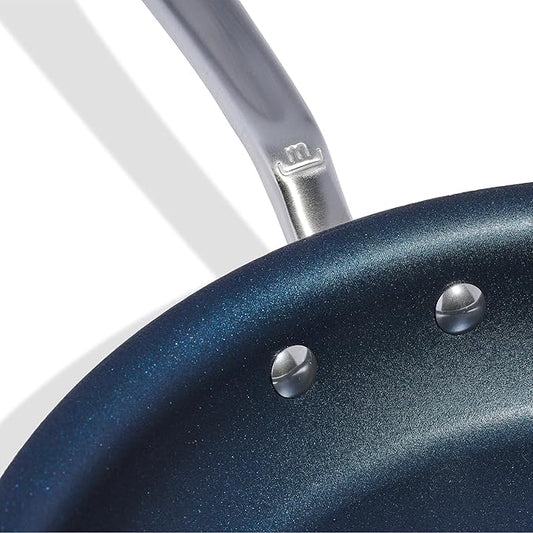 Made In Cookware - 12" Non Stick Frying Pan (Harbour Blue) - 5 Ply Stainless Clad Nonstick - Professional Cookware - Induction Compatible
