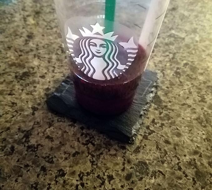 Level Up Your Man Cave: Rustic Chopper Coasters for The Motorcycle Enthusiast - Square Slate - Set of 8